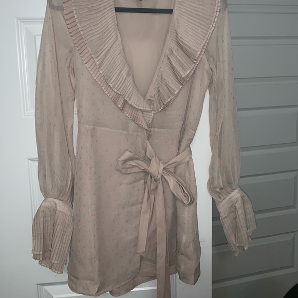 Last chance!! Chrissy Teigen X Revolve tan dress - Picture 4 of 7